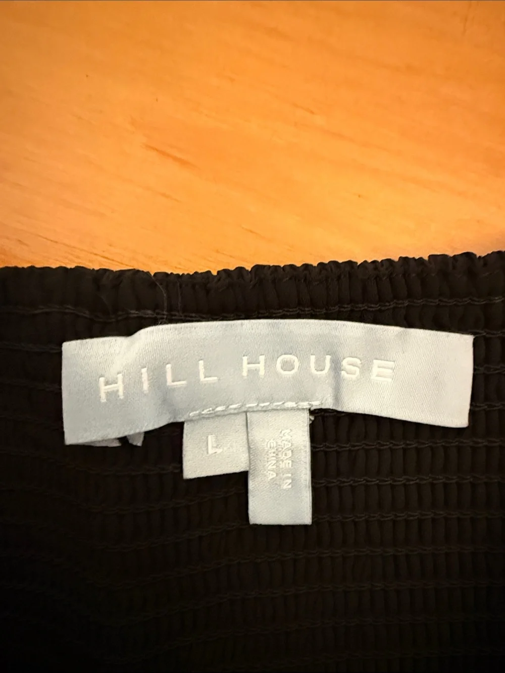 Hill House Large Matilda going out top Black Square-Neck new w tags NWT